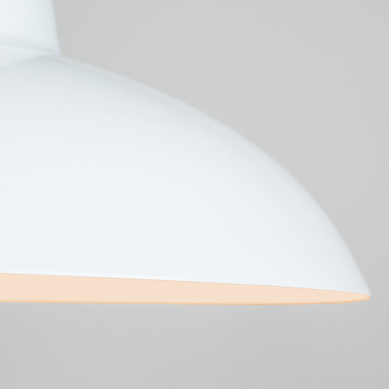 12cm H Metal Bowl Pendant Shade ( Clip On ), White