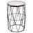 Octagonal Black Finish Side Table
