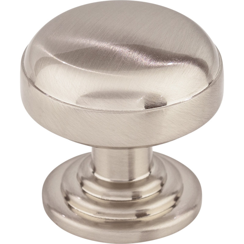Ellis 1 1/4" Length Mushroom Knob, Brushed Satin Nickel