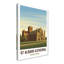 St Albans Cathedral, England - Romantic Travel Poster of Gothic Grandeur and Golden Light. Giclee Print on Wrapped Canvas. Wall Art, Home Decor - Religious & Cultural Sites, England 1 Piece Wrapped Canvas Wall Art-1400076741