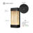 16W LED Integrated Matte Black Outdoor Wall Sconce with Ribbed Glass