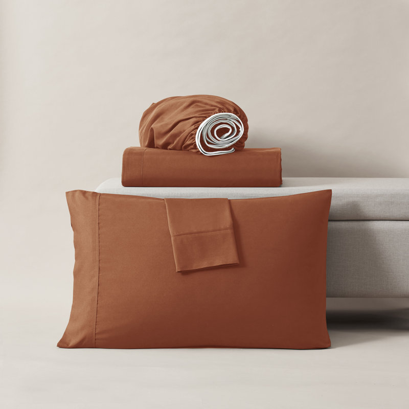 Luxury Collection Classic Smooth Thread Sheet Set, Sequoia Brown, Split King