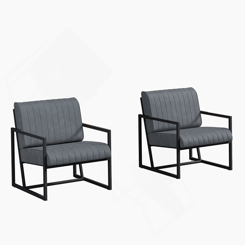 Fauteuil moderne et élégant en similicuir avec structure en métal robuste pour une expérience d'assise confortable et durable