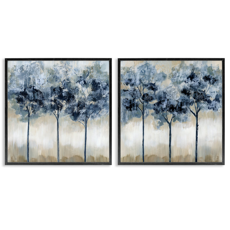 «Dappled Tree Impressions», ensemble de 2 impressions giclées encadrées, design par Nan, H 12 po x l 24 po