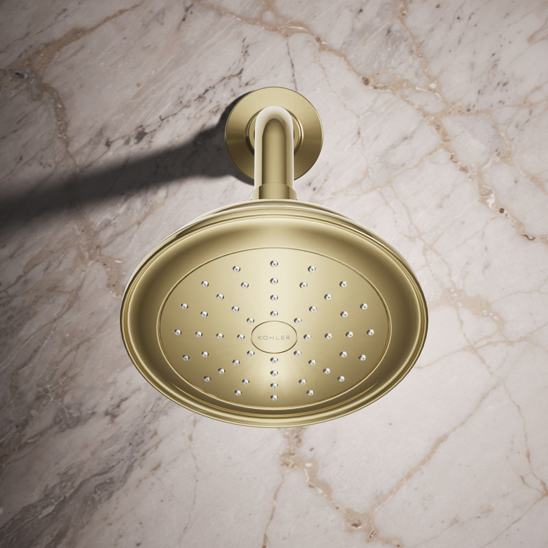 Artifacts Full/Standard Fixed Shower Head with Katalyst Air Induction Spray, Vibrant Gold