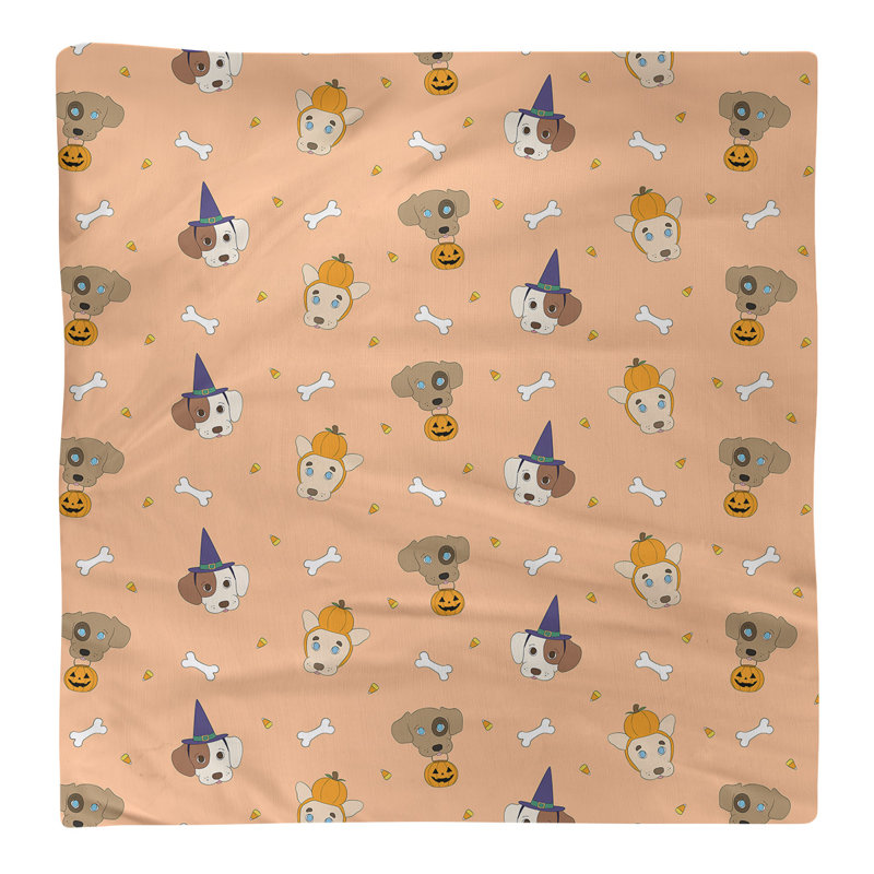 No Pattern Square Napkin, 10" x 10", Orange/White/Blue, Polyester