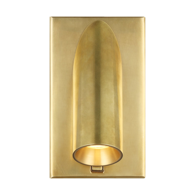 Ponte 1 - Light LED Flush Mounted Sconce, Natural Brass