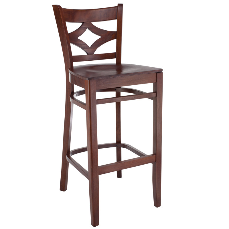 Stahr Bar & Counter Stool, Dark Mahogany, Bar Stool (30" Seat Height)