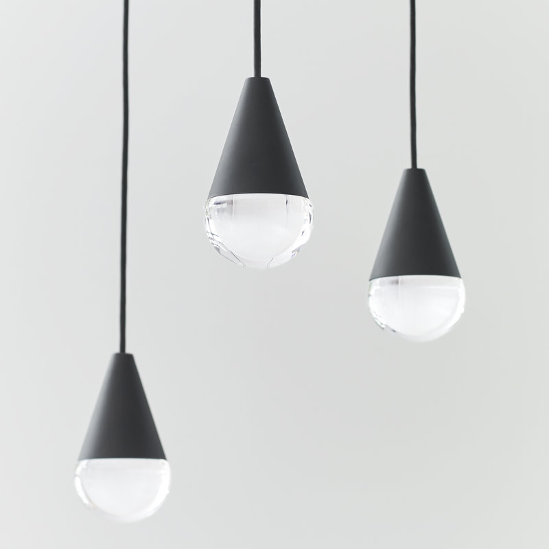 Cupola 8 - Light LED Pendant, Nightshade Black