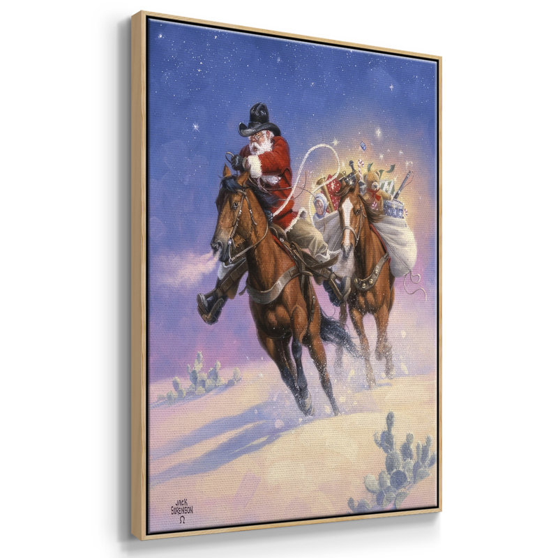 Santa's Big Ride, Encadré naturel, H 25 po x l 17 po x P 1,5 po