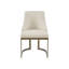 Chaises de salle à manger décoratives 21 ", dossier en métal doré antique et pieds de style traîneau de style contemporain pour la cuisine, ensemble de 2