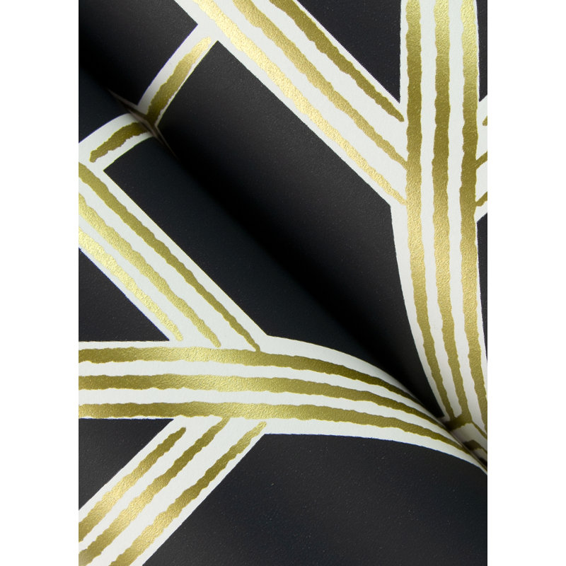 Rouleau de papier peint L 33 pi x l 20,5 po Livia, Noir