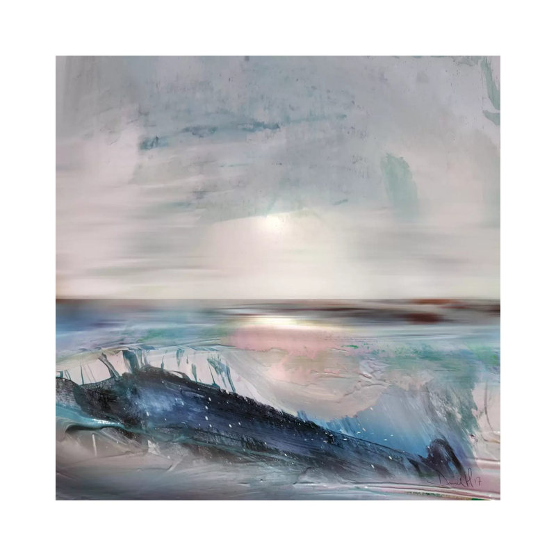 Beach by Dan Hobday - Wrapped Canvas Painting, 45.72 cm H x 45.72 cm W x 1.91 cm D