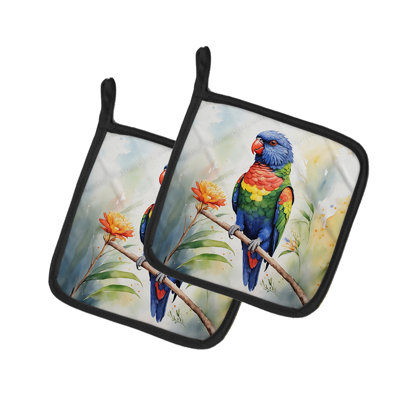 Paire de poignées Rainbow Lorikeet