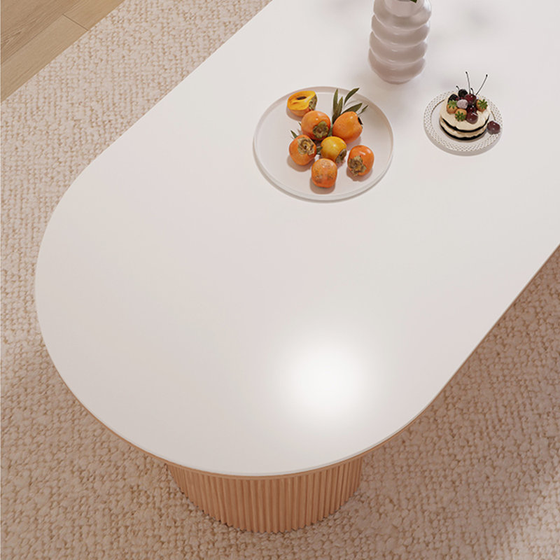 Ensemble de table de salle à manger simple de style français, Brun, Brun / argent / blanc cassé
