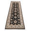 Tapis noir et beige noué à la main de haute qualité