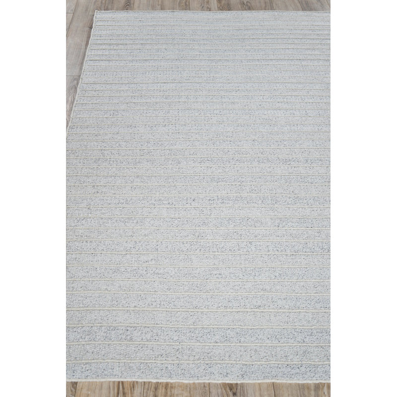 Nova Striped Area Rug in Ivory, Runner 4' x 8'