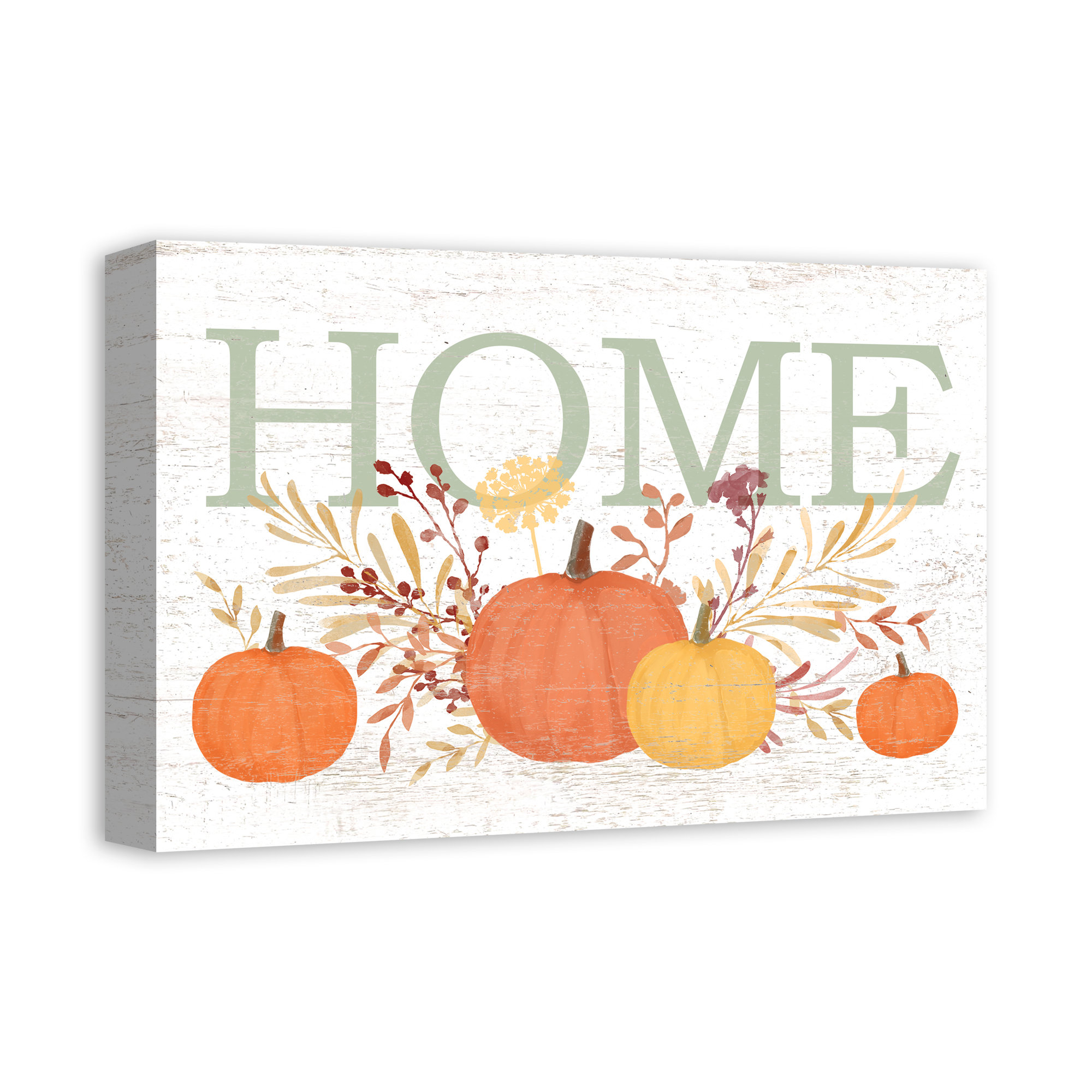 Gracie Oaks Home Pumpkin Patch - Unframed Print on Canvas | Wayfair