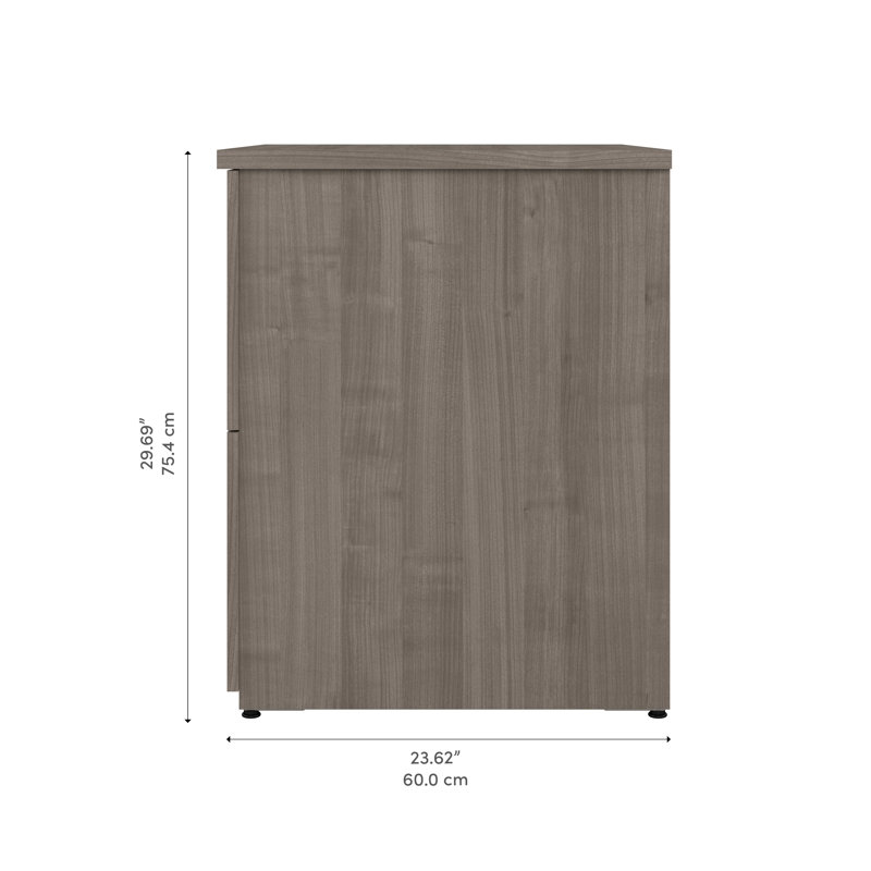 Oshinski 2 Drawer Lateral File, Silver Maple