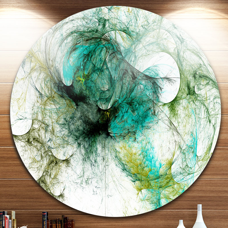 « fractal digital paint pattern », impression sur métal, H 23 po x l 23 po x P 1 po