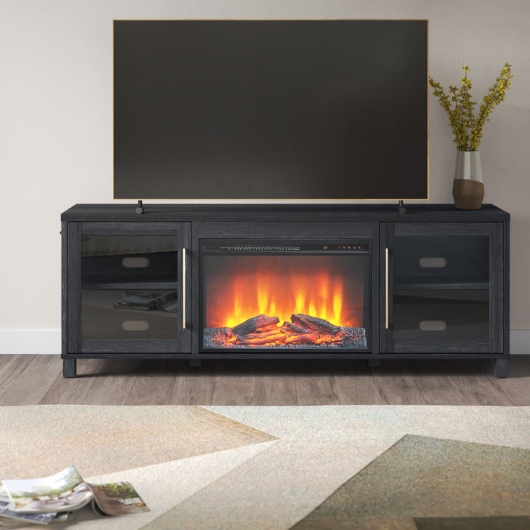 Avinash TV Stand for TVs up to 78" with Electric Fireplace Included