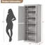 70 po H, armoire de rangement autoportante avec portes et tablettes réglables-1615182773