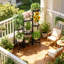 Support à plantes à 8 niveaux pour intérieur et extérieur, pot à fleurs robuste en fer forgé et pliable, présentoir décoratif pour patio, noir
