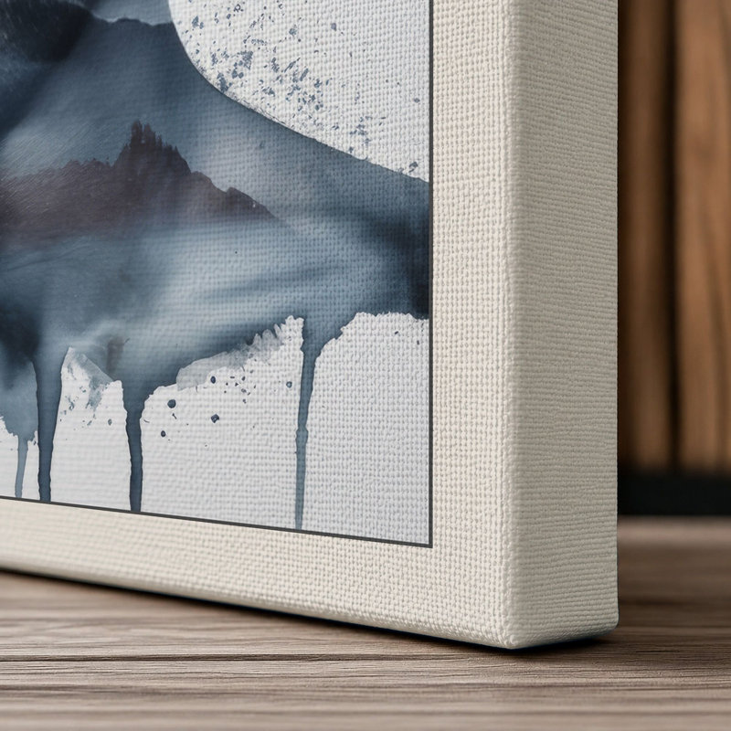 Mountain Mind Modern - Wrapped Canvas, 30x20 - 76.2 x 50.8 cm, Cream Border