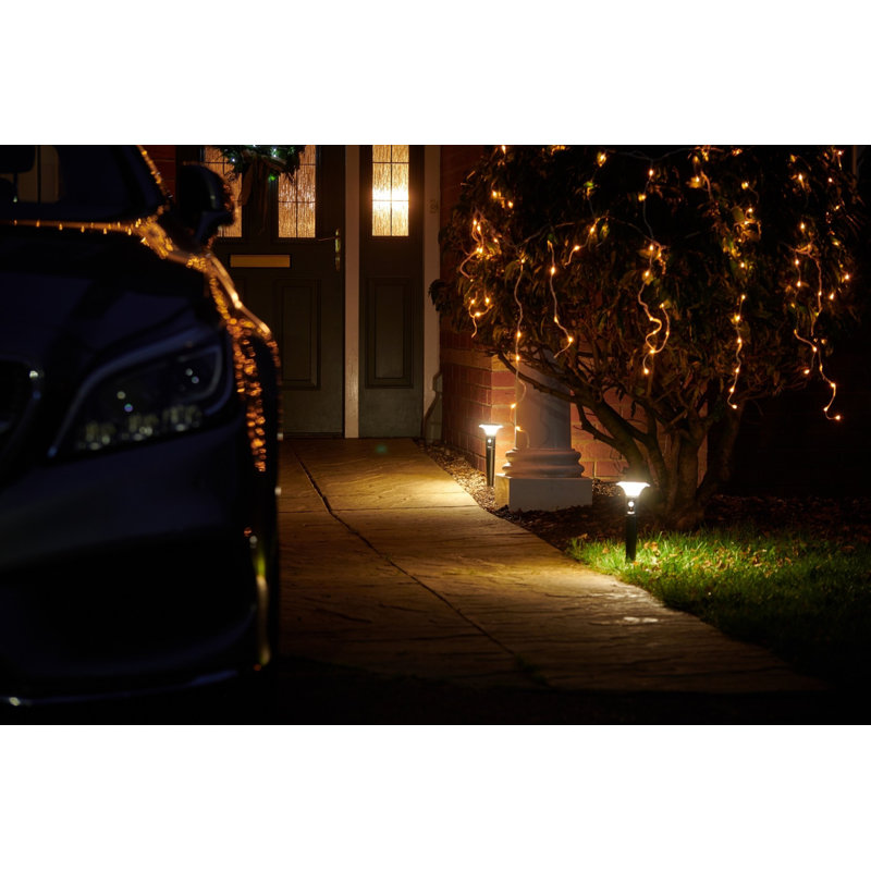 Laurier Black Low Voltage Battery Powered Integrated LED Metal Pathway Light Pack