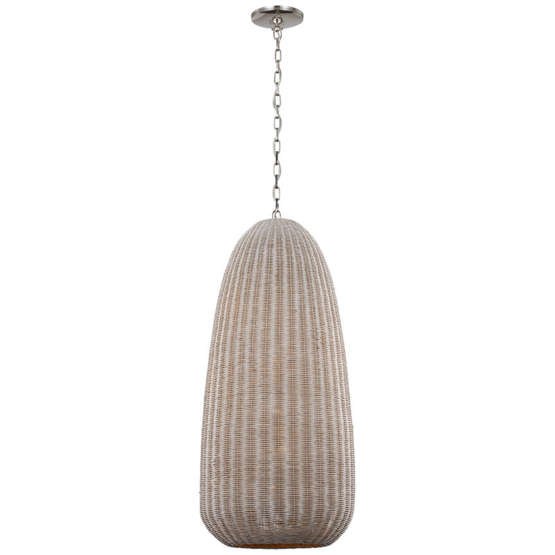 Kokomo Pendant by Chapman & Myers, Ash, Polished Nickel, 44.25" H x 20" W x 20" D