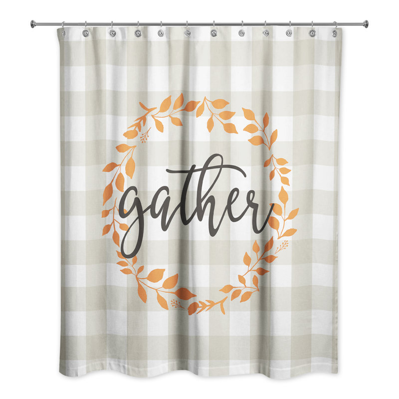 Rideau de douche simple gather buffalo check Valenti