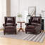 Fauteuil inclinable en cuir véritable-398984935