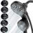3-Way Shower Head Combo, Hand Held Shower & Rain Shower,High Pressure, Stainless Steel Hose-119950067