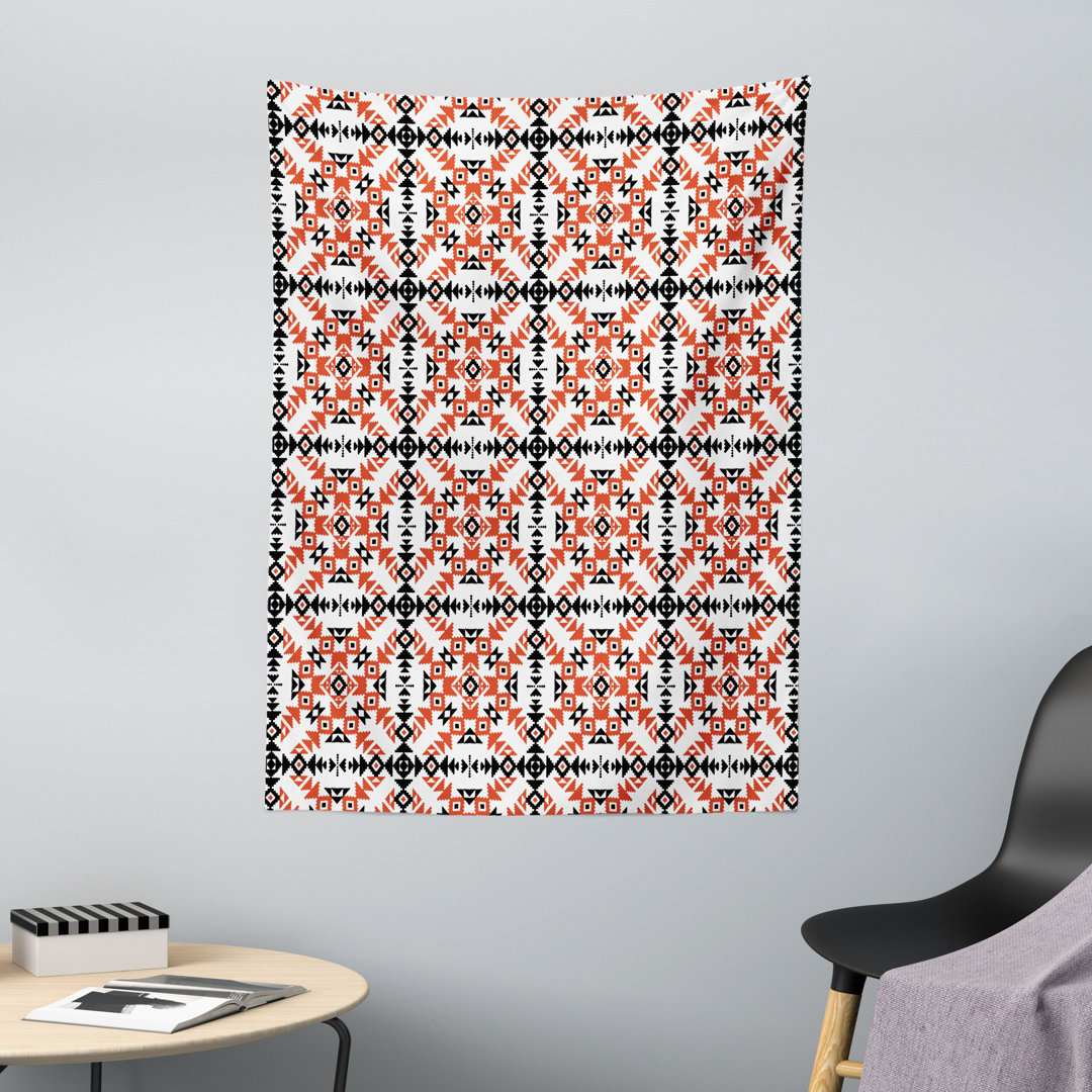 Wandbild Geometrische Stammeskunst im Retro-Stil