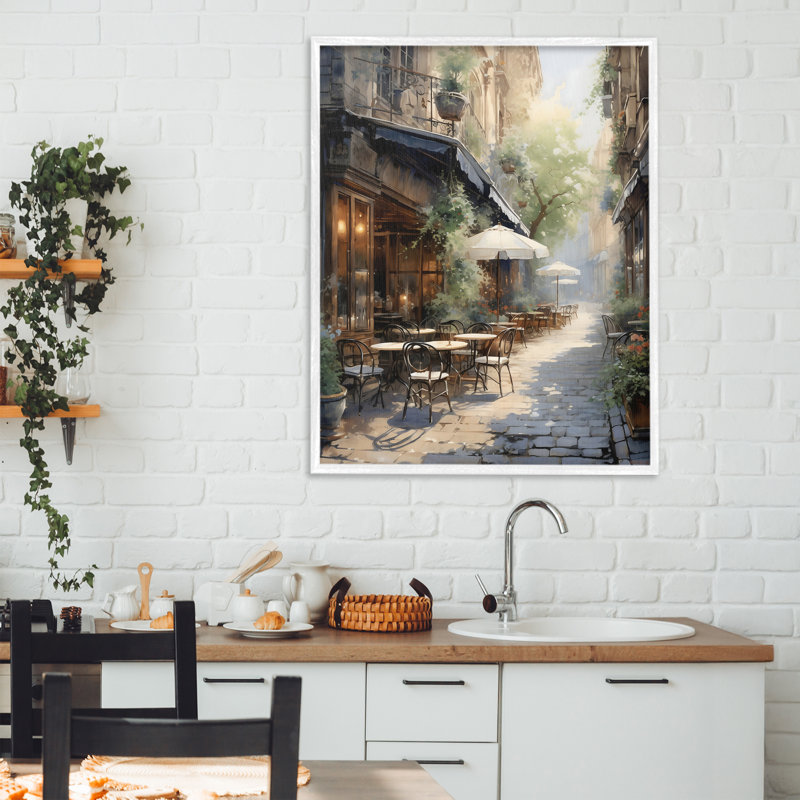 «Cafe In Paris Alleyway», estampe numérique, design par LSR Creative Studio, H 30 po x l 24 po