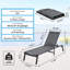 Méridienne pour chaise longue d'extérieur réglable à 5 positions 2 pièces