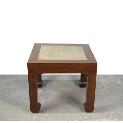 Asian Classic Marble Top End Table