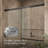 Elate Sliding Bath Door, 56-3/4-In H X 56-1/4 - 59-5/8-In W, With 1/4-In Thick Crystal Clear Glass-55870985