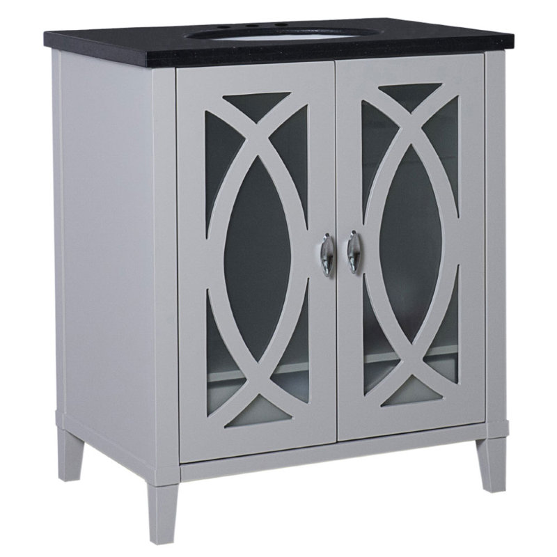 Ensemble de meuble-lavabo simple 30 po Longville, Noir