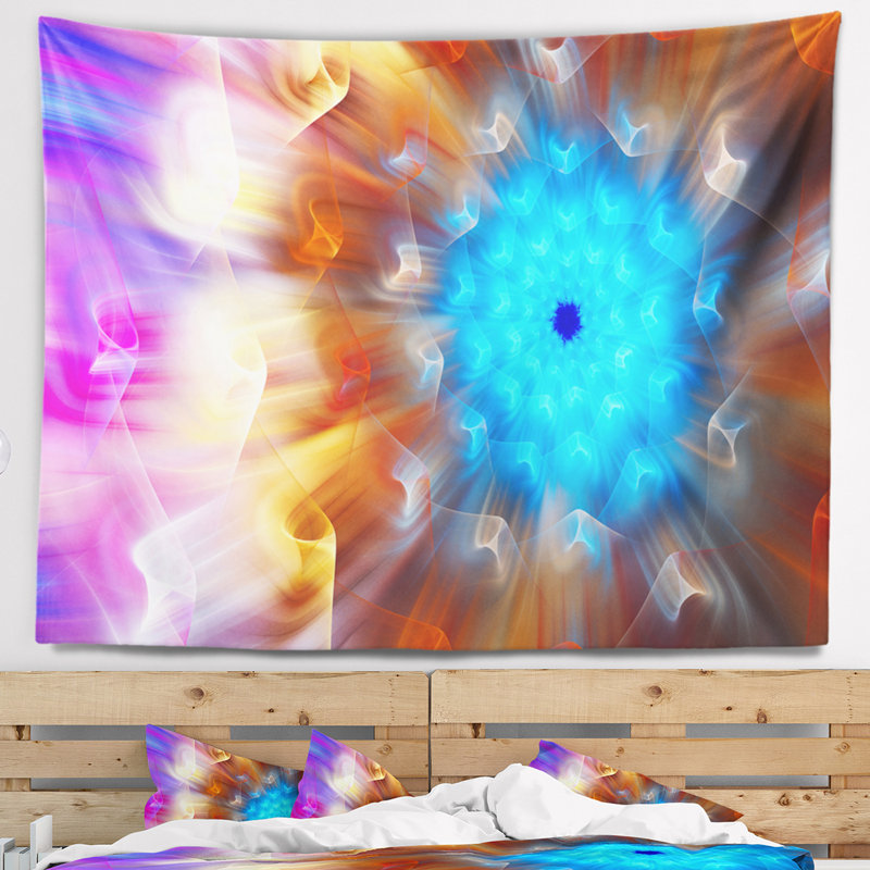Tapisserie florales de fleurs exotiques multicolores, H 50 po x l 60 po