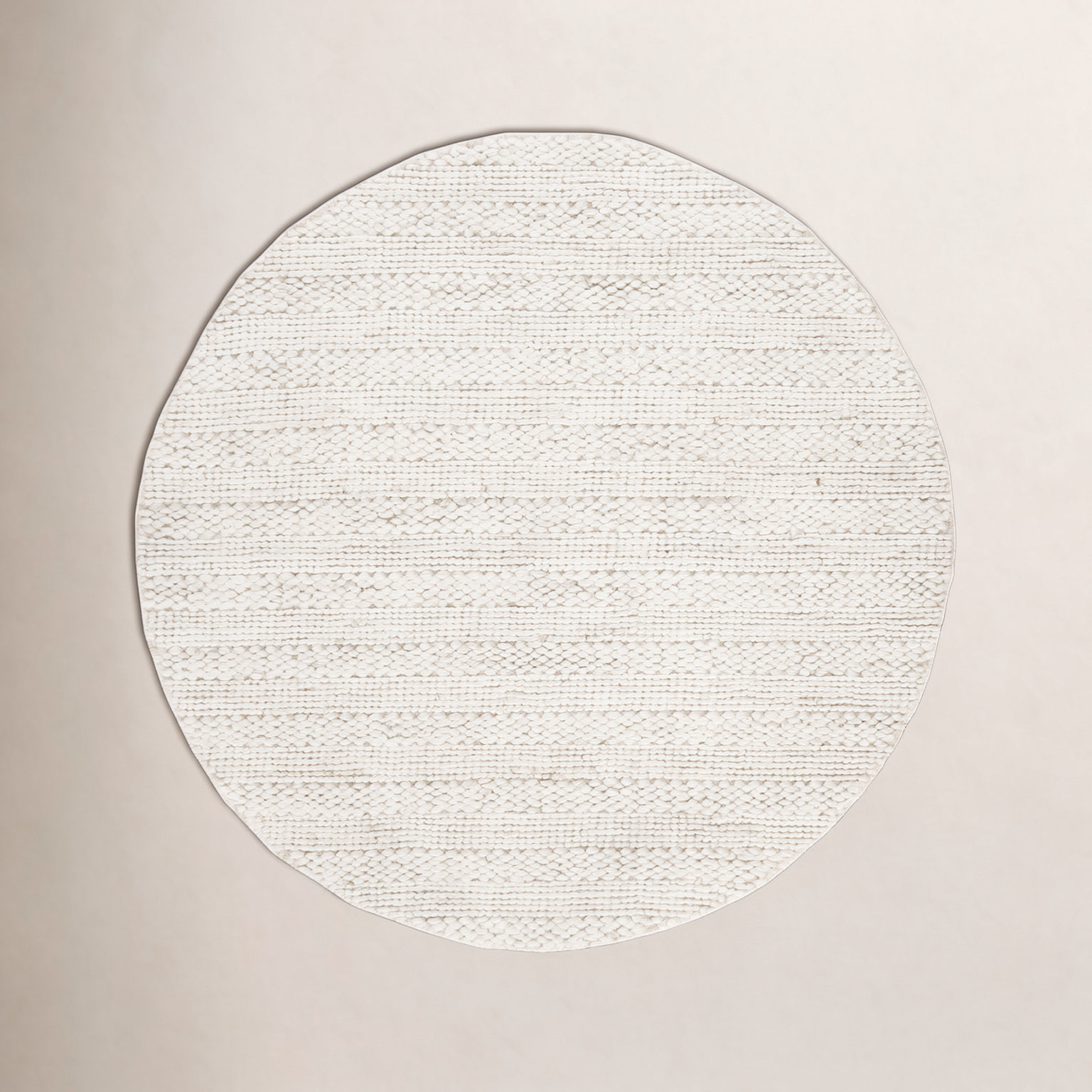Stanwick Bleached Hand-Woven Jute Rug, Round 9'