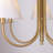 Gold 5 - Light 27"W Dimmable Classic / Traditional Chandelier with White Linen Shade for Dining Room-283644212-283644234