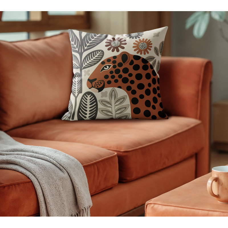 Rockmore Microsuede Square Pillow, Brown/Gray/Beige, 18x18