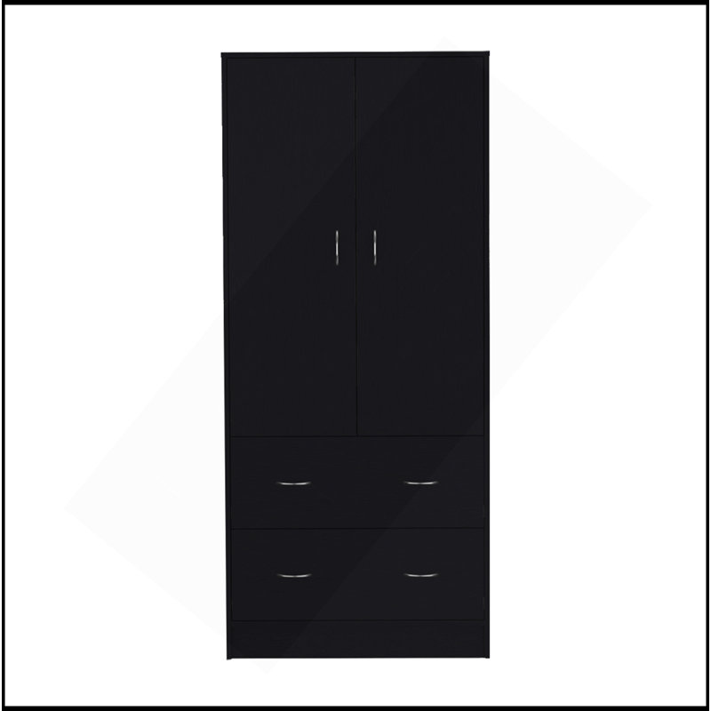 Armoire Edie, chambre à coucher, noir, Noir