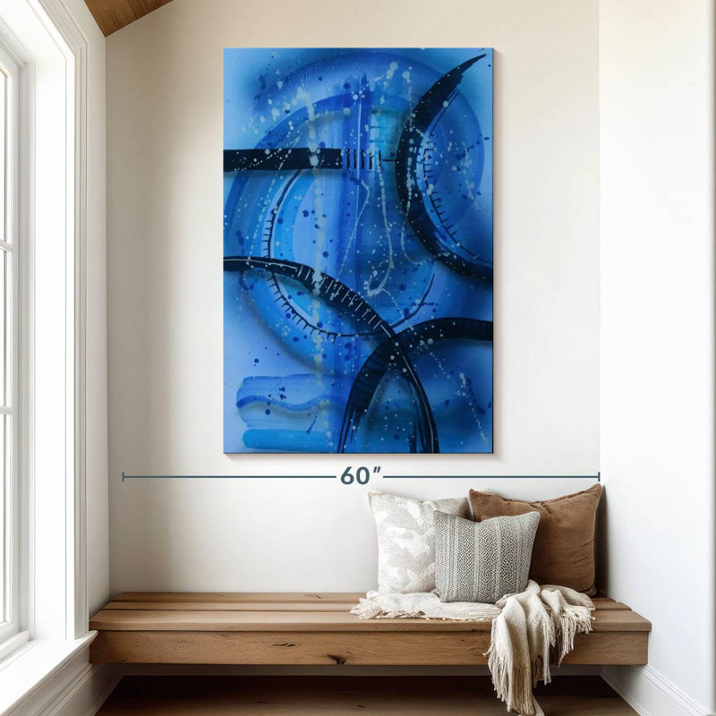 Avery Abstract Blue Tech, 51" H x 34" W