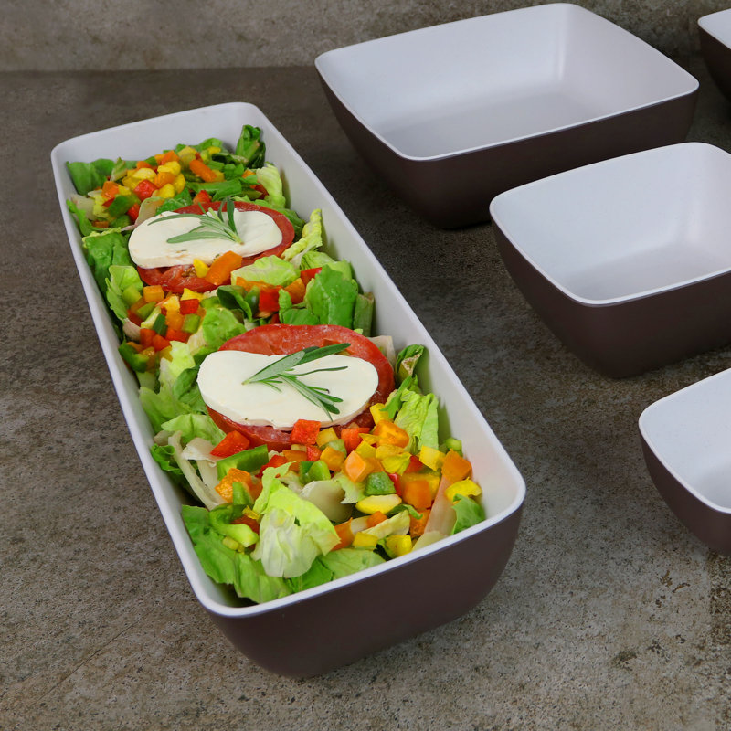 Elite Global Solutions Infinity Melamine Serving Bowl, Chocolate