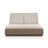 Piedmont Outdoor Double Chaise-Alessi Buff