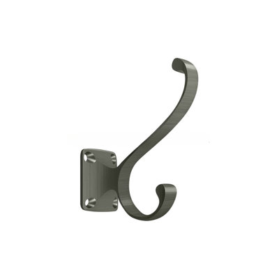C2A46468529F45A6BDB4DEDC4F4829CF Heavy Duty, Coat and Hat Hook, Antique Nickel Finish