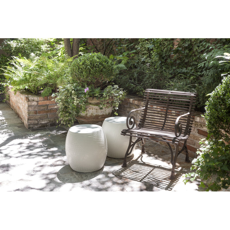 Roy Accent Stool, White