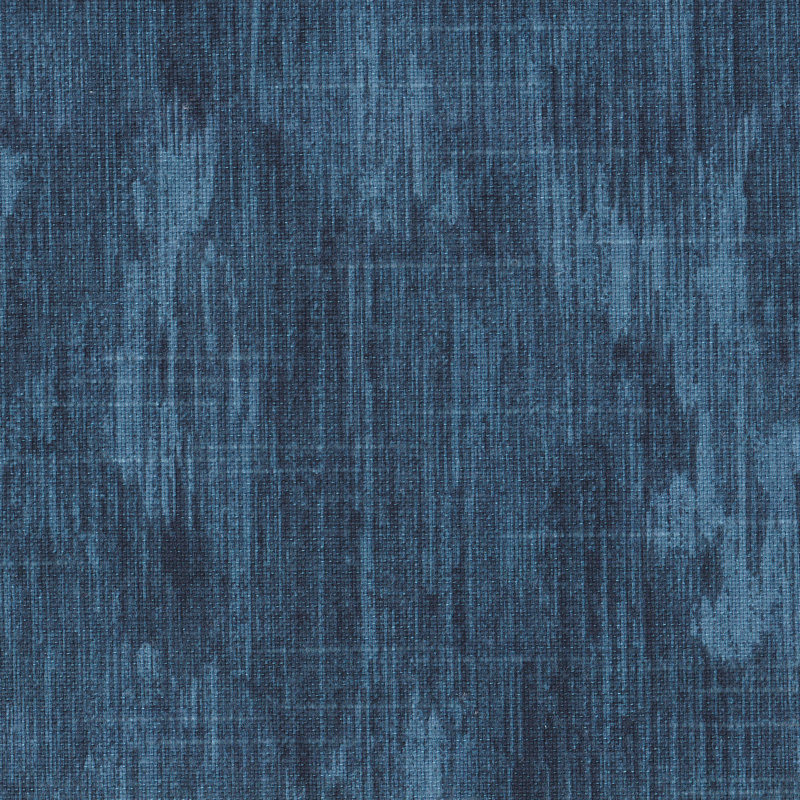 Fauteuil rembourré en coton, Indigo à motifs